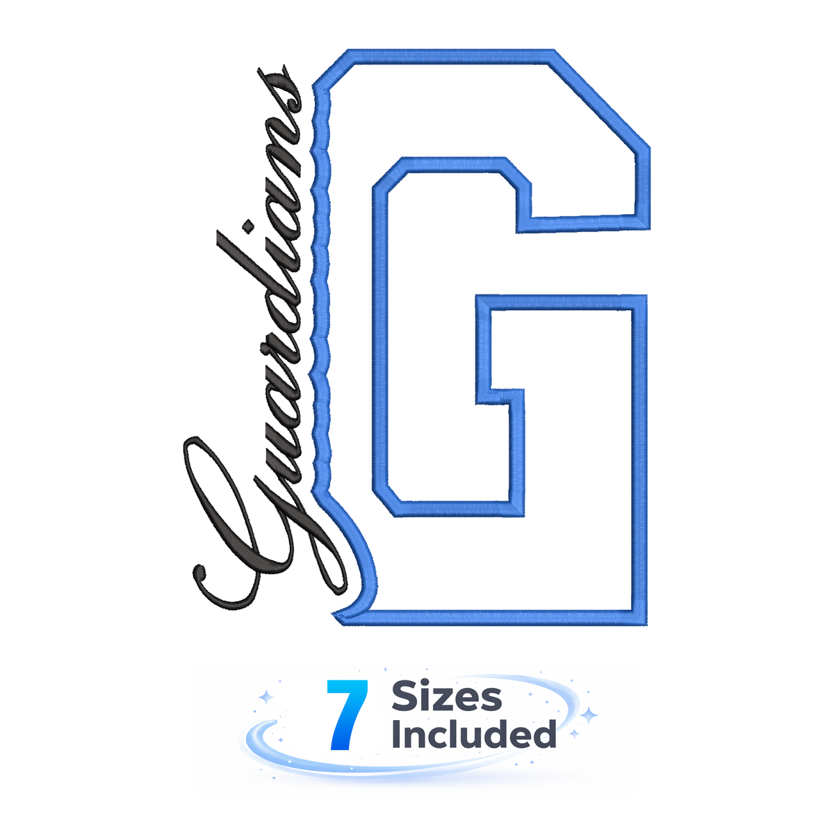 Guardians Cutout G - Embroidery Design