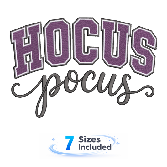 Hocus Pocus - Text - Embroidery Design
