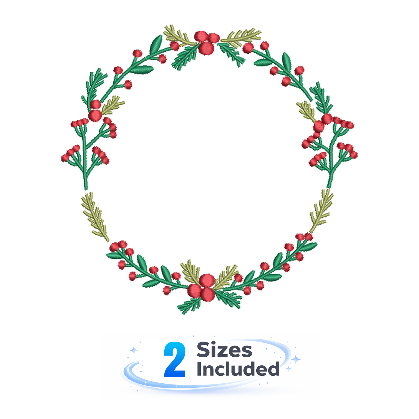 Holly Wreath - Embroidery Design