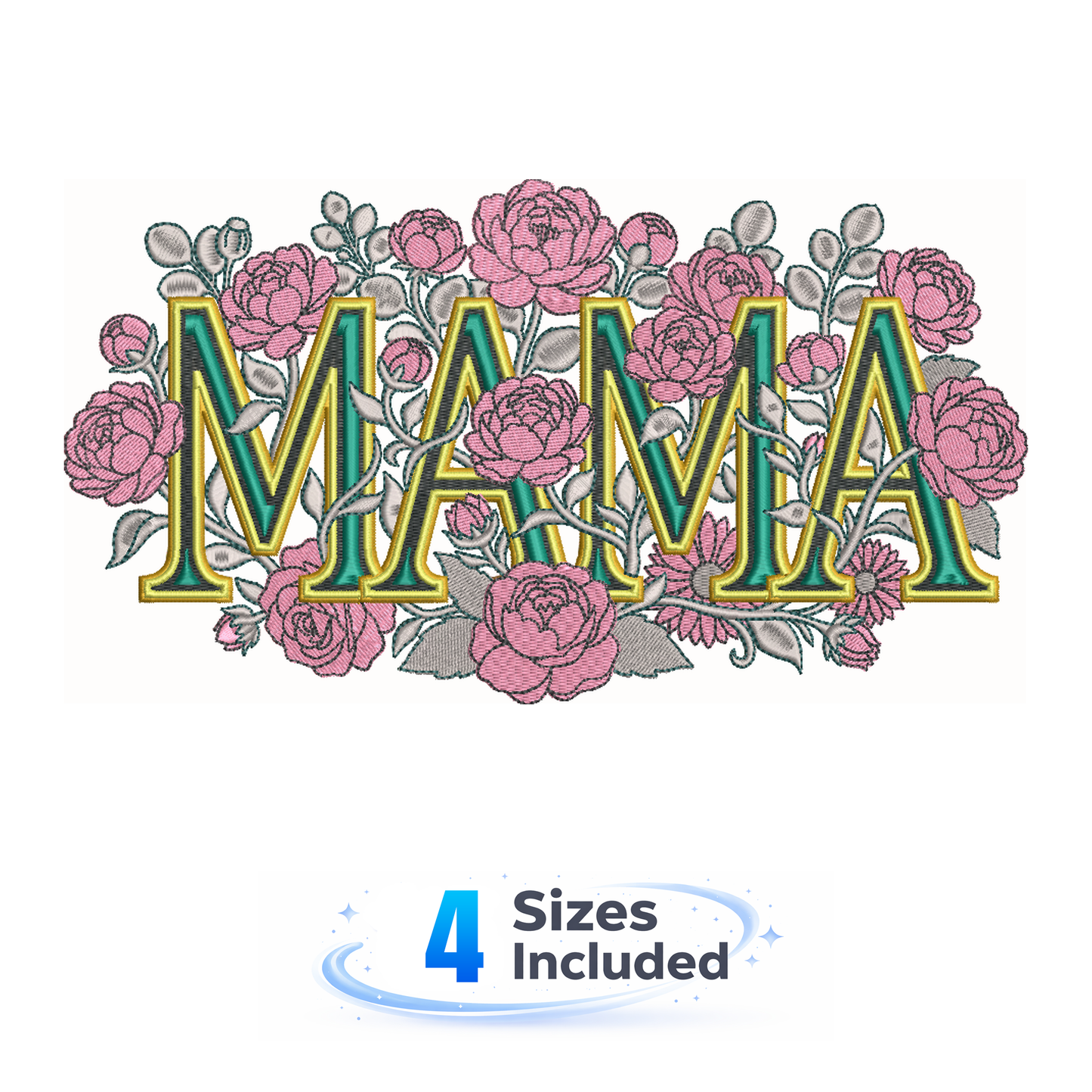 MAMA Peonies - Embroidery Design