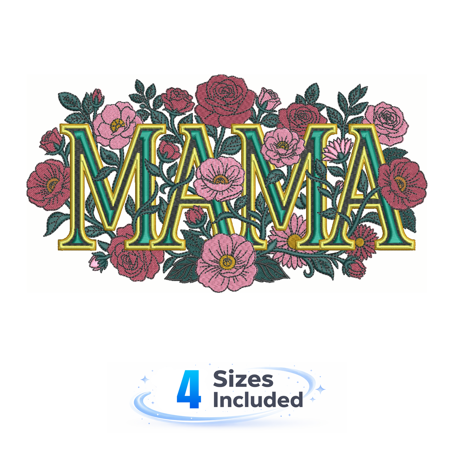 MAMA Rose - Embroidery Design