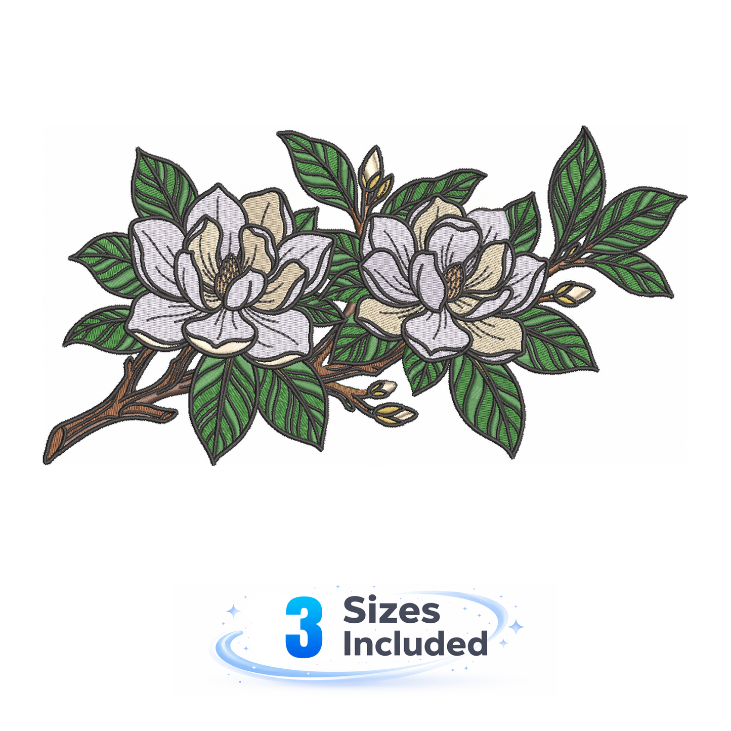 Magnolia Branch - Embroidery Design