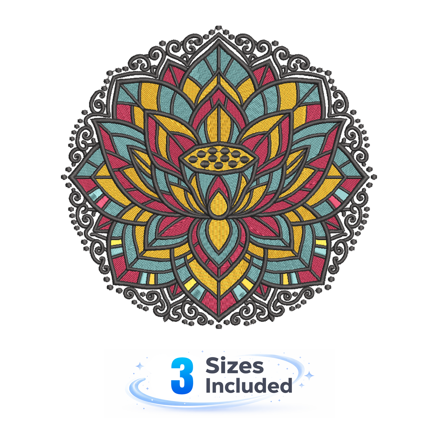Mandala Lotus - Embroidery Design