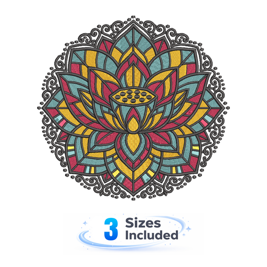 Mandala Lotus - Embroidery Design
