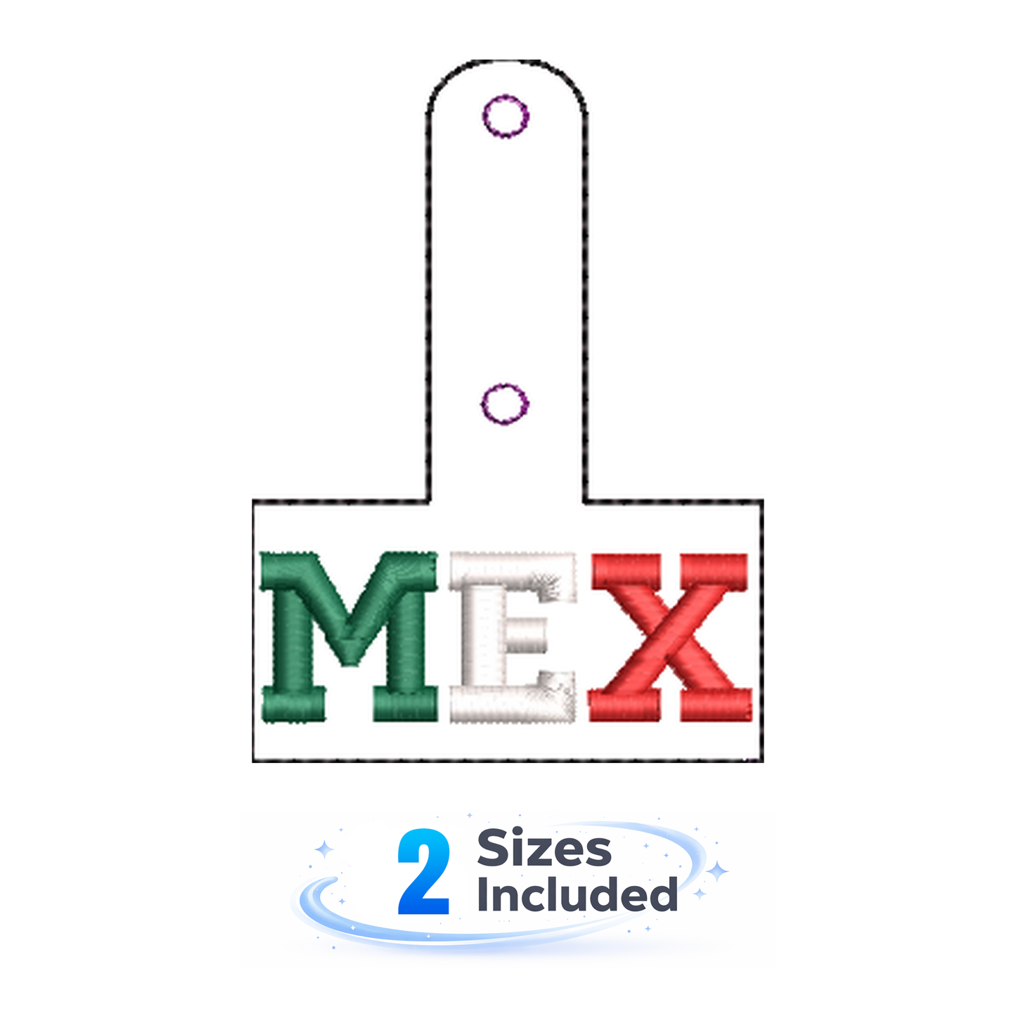 Mexico Keyfob - Embroidery Design