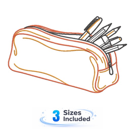 Minimalist Pencil Case - Embroidery Design