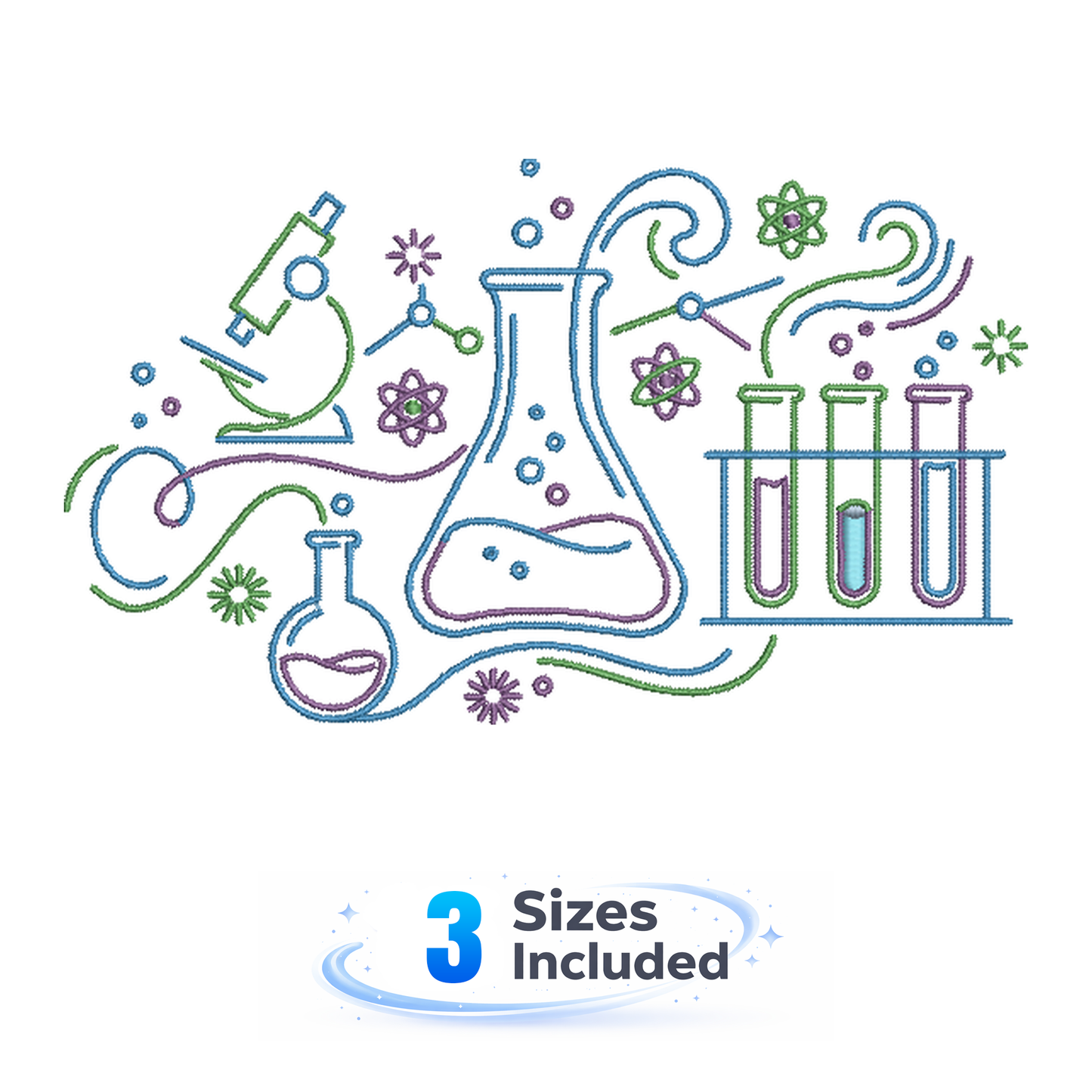 Minimalist Science - Embroidery Design