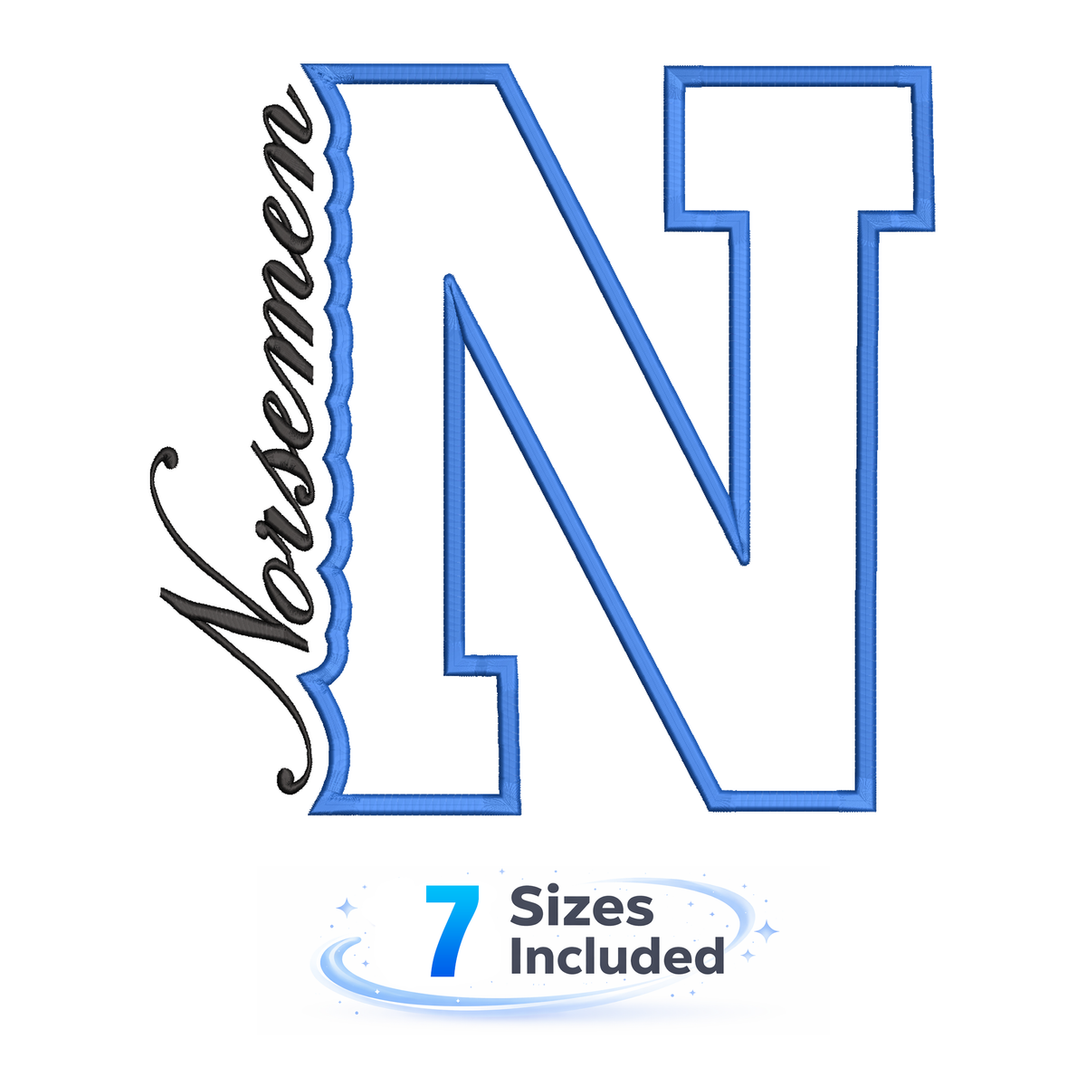 Norsemen Cutout N - Embroidery Design