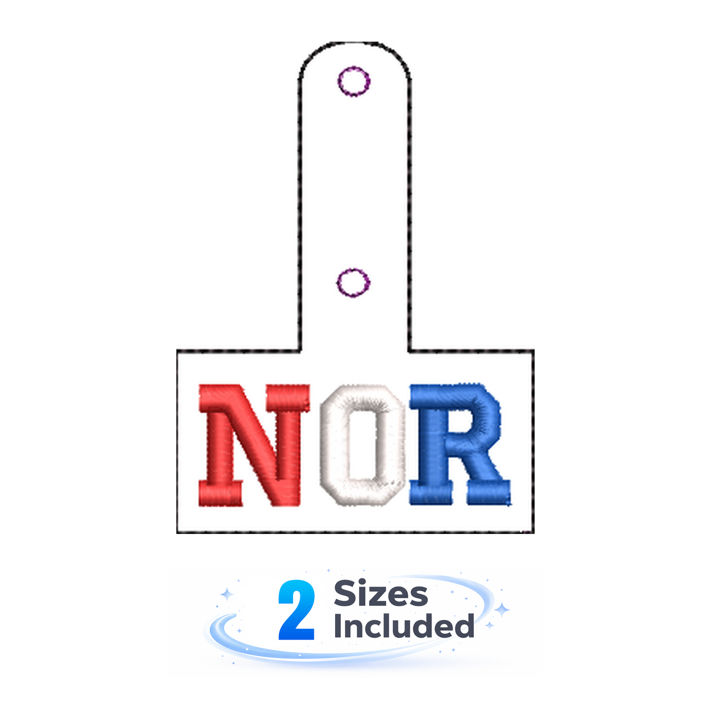 Norway Keyfob - Embroidery Design