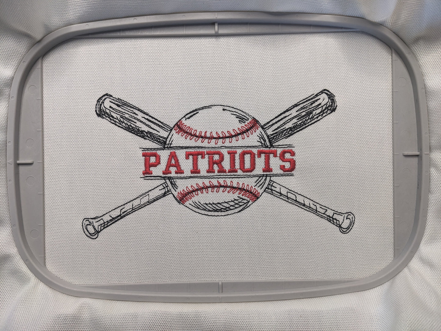 Baseball Monogram Sketch - Embroidery Design