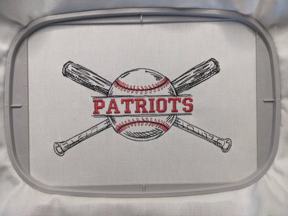 Baseball Monogram Sketch - Embroidery Design