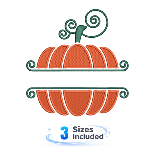 Pumpkin Monogram - Embroidery Design