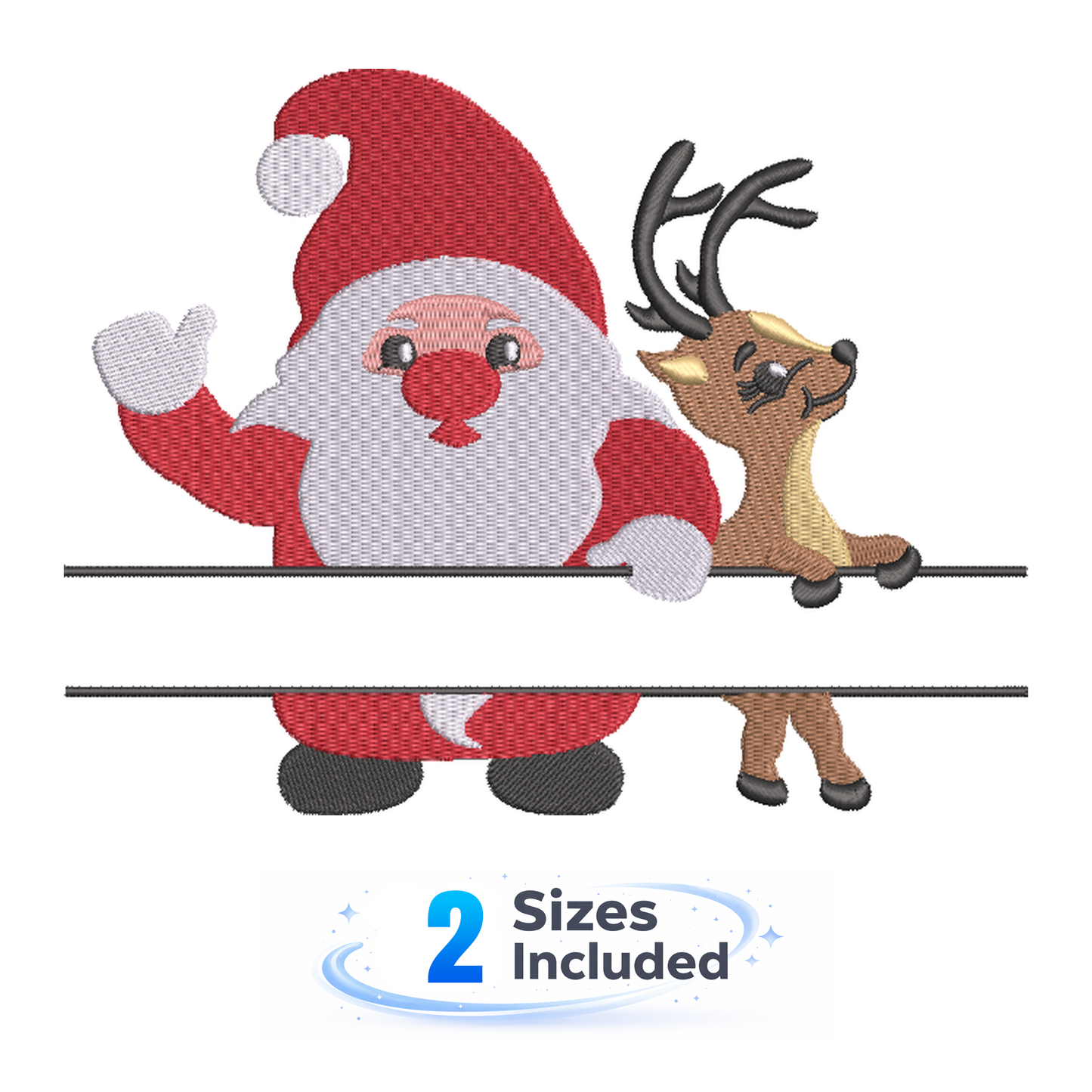Santa Monogram - Embroidery Design