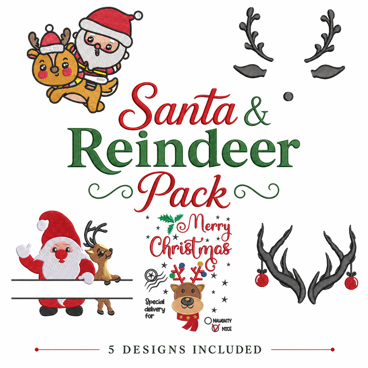 Santa and Reindeer Pack