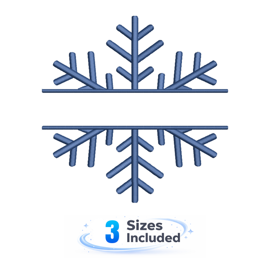 Snowflake Monogram 3 - Embroidery Design