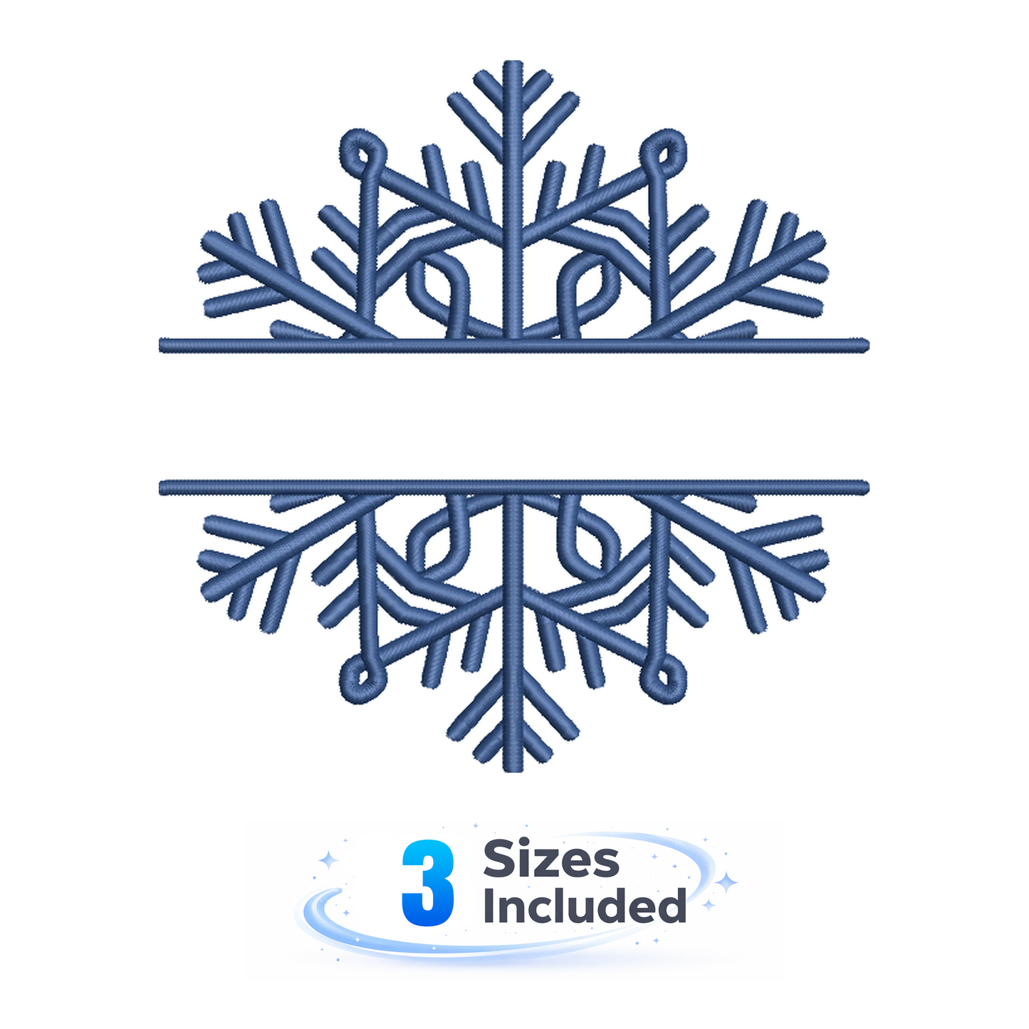 Snowflake Monogram 4 - Embroidery Design