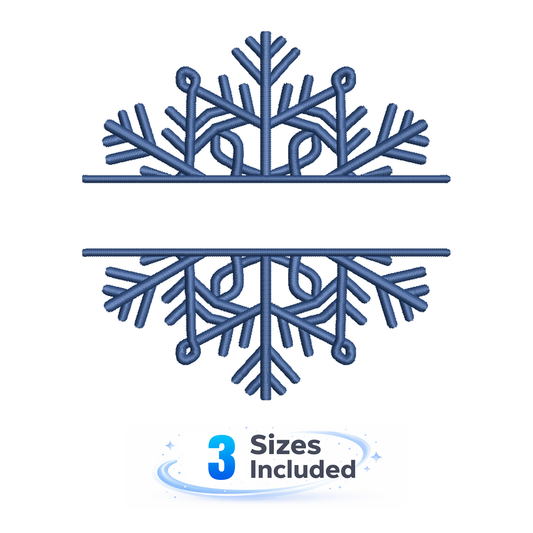 Snowflake Monogram 4 - Embroidery Design