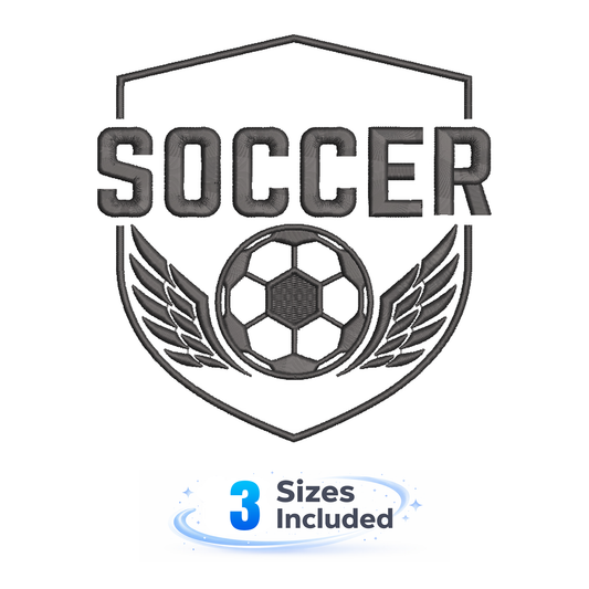 Soccer Team Monogram - Embroidery Design