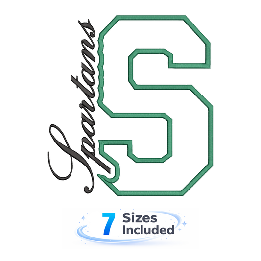 Spartans Cutout S - Embroidery Design