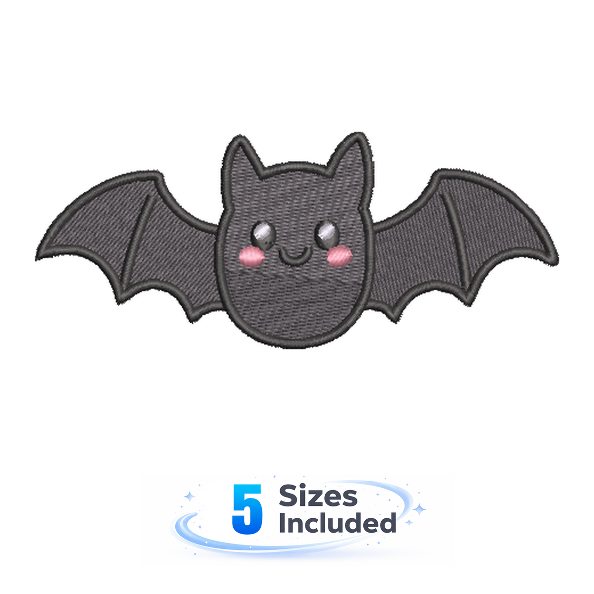Spooky Cute - Bat - Embroidery Design