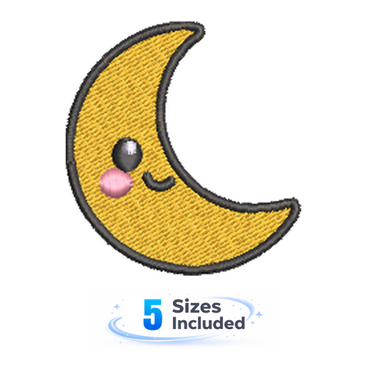 Spooky Cute - Moon - Embroidery Design