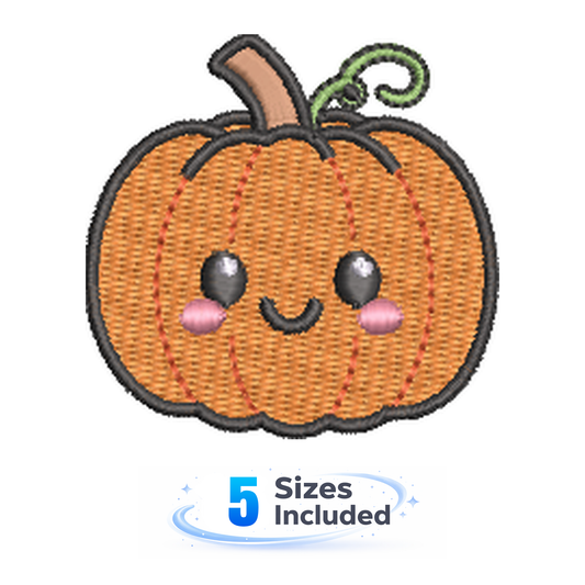Spooky Cute - Pumpkin - Embroidery Design