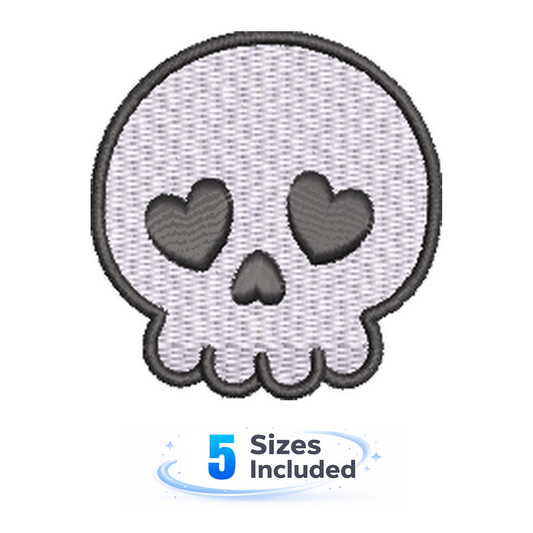 Spooky Cute - Skull - Embroidery Design