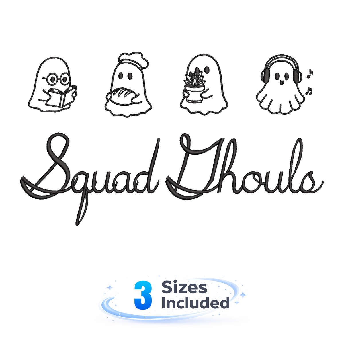 Squad Ghouls - Embroidery Design