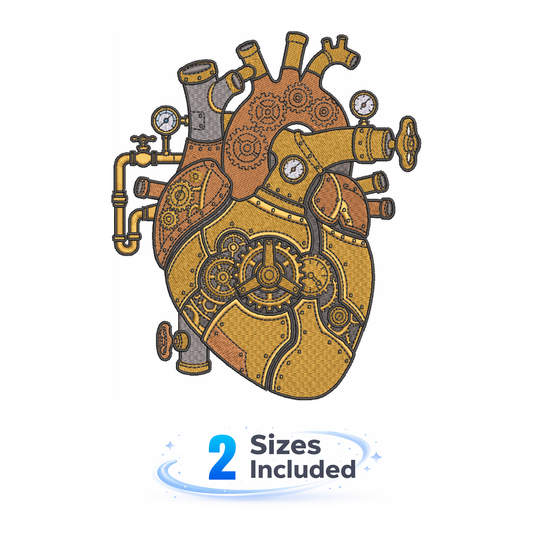Steampunk Heart - Embroidery Design