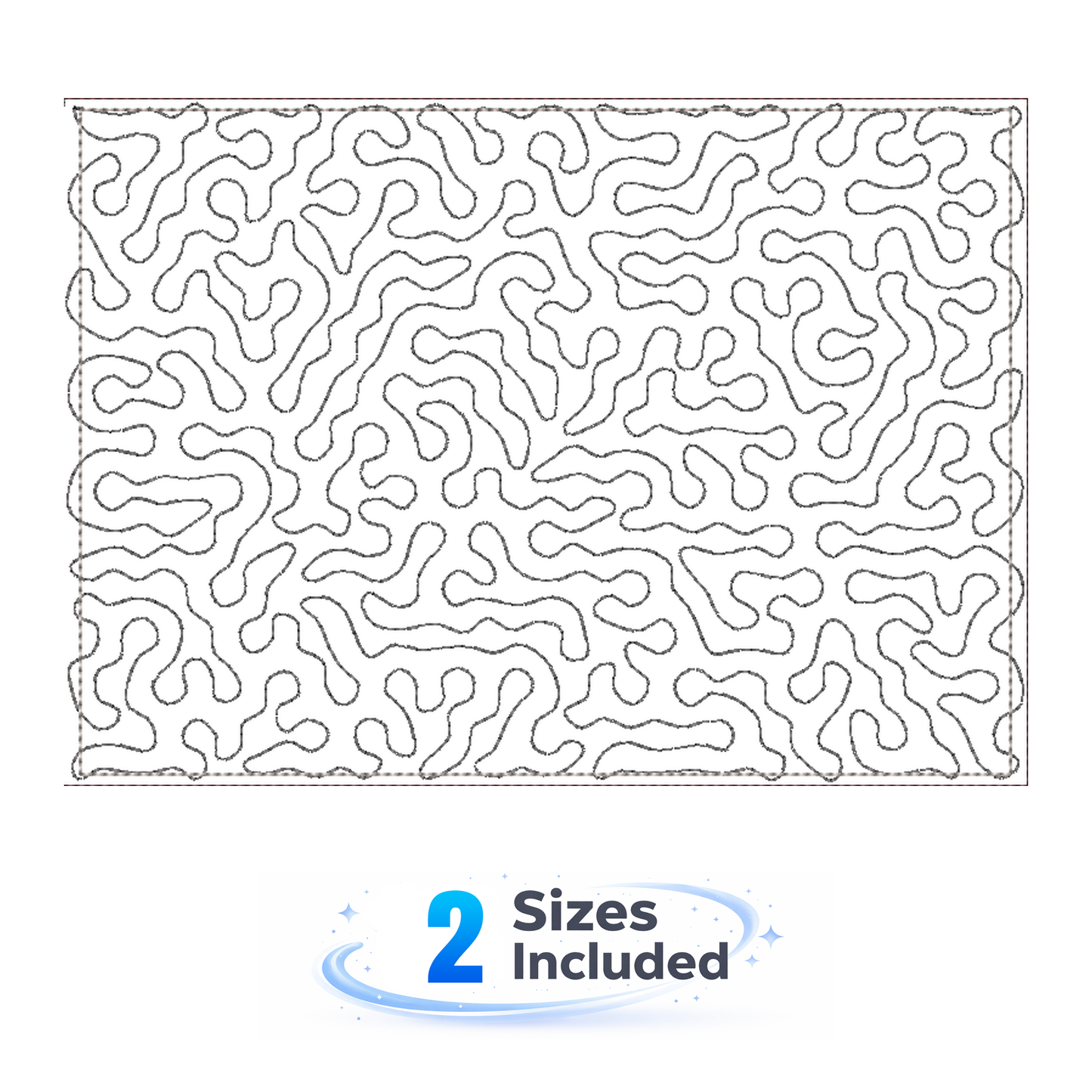 Stipple Quilted Mugrug - Embroidery Design