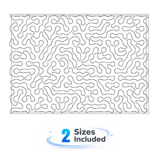 Stipple Quilted Mugrug - Embroidery Design