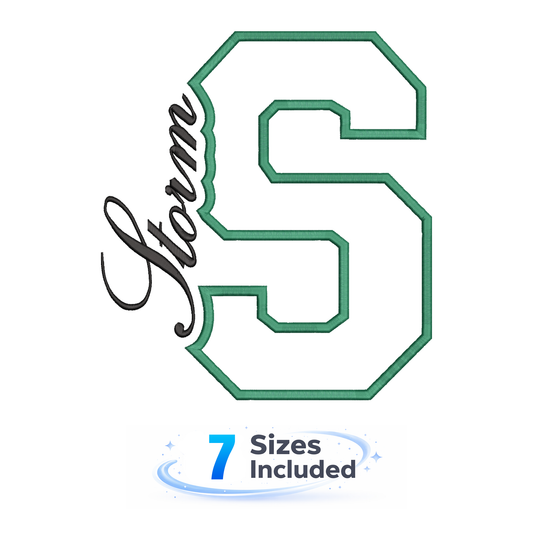 Storm Cutout S - Embroidery Design
