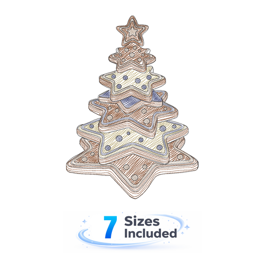 Storybook Christmas Kitchen - Cookie Tree - Embroidery Design