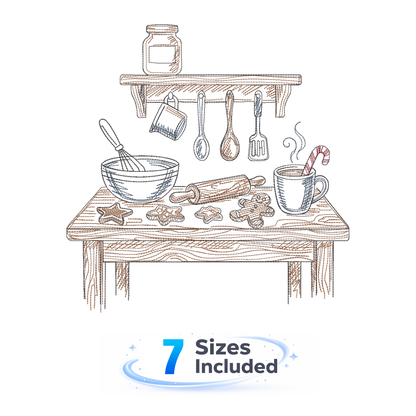 Storybook Christmas Kitchen - Set of 10 Machine Embroidery Designs