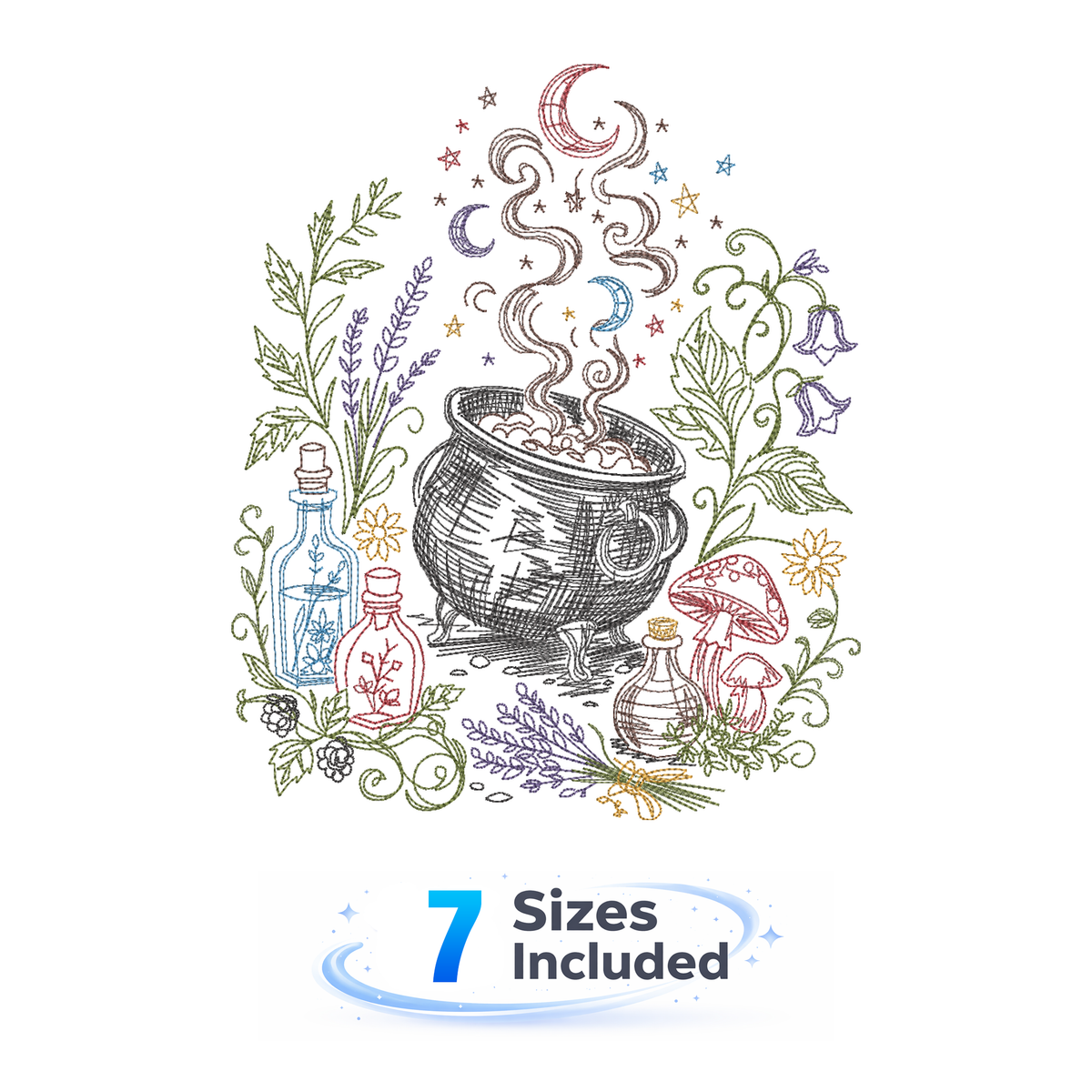Storybook Autumn Tales - Cauldron - Embroidery Design