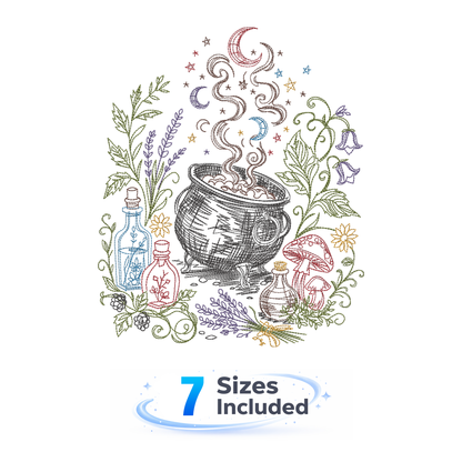 Storybook Autumn Tales - Cauldron - Embroidery Design