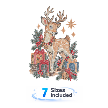 Storybook Christmas - Reindeer - Embroidery Design