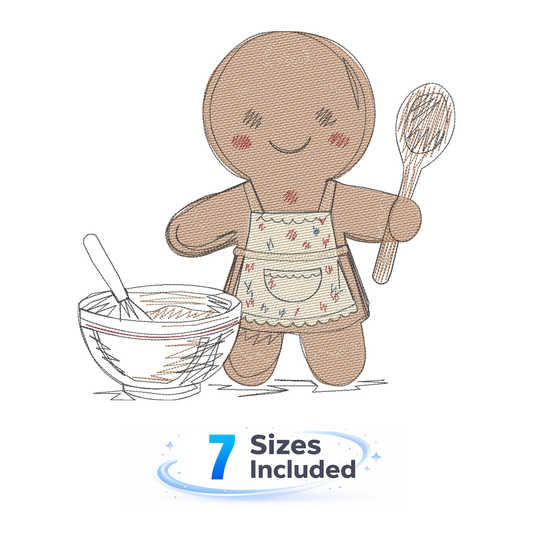 Storybook Chstimas Kitchen - Gingerbread Man - Embroidery Design