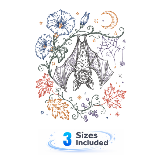 Storybook Halloween - Bat - Embroidery Design