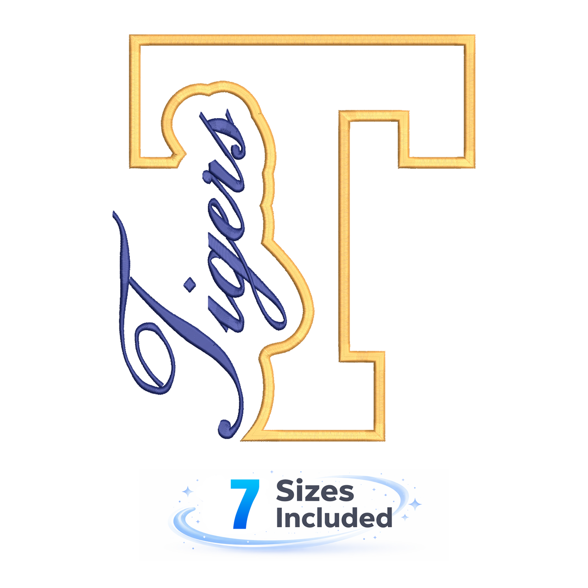 Tigers Cutout T - Embroidery Design