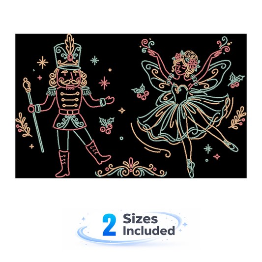 Traditional Christmas Sketches Nutcracker - Embroidery Design