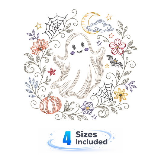 Traditional Ghost - Embroidery Design