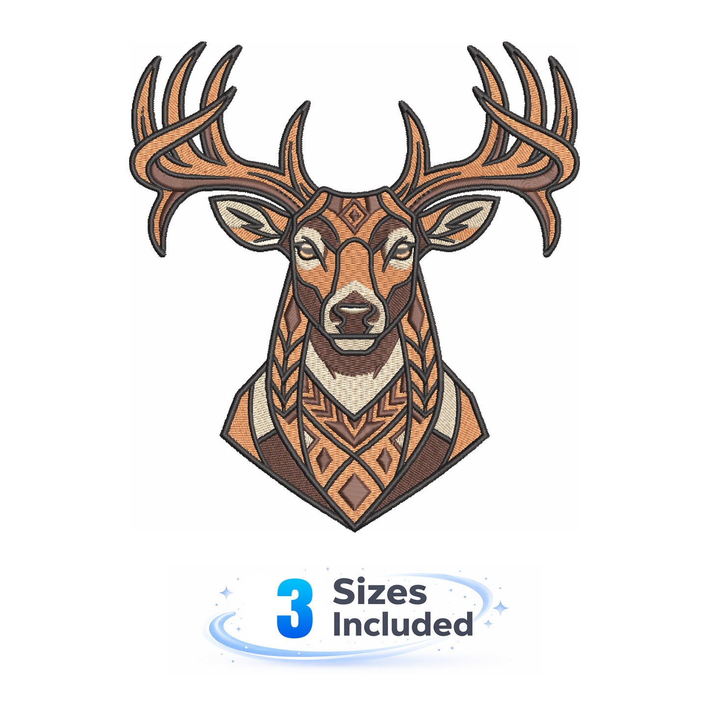 Tribal Deer - Embroidery Design