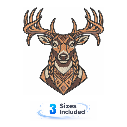 Tribal Deer - Embroidery Design