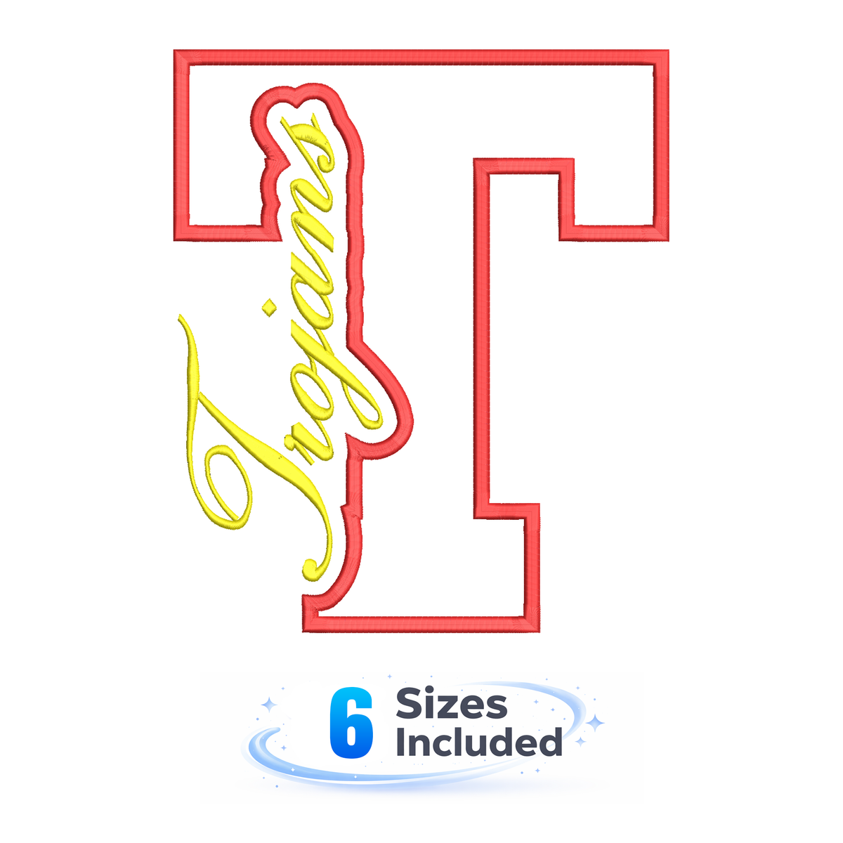 Trojans Cutout T - Embroidery Design