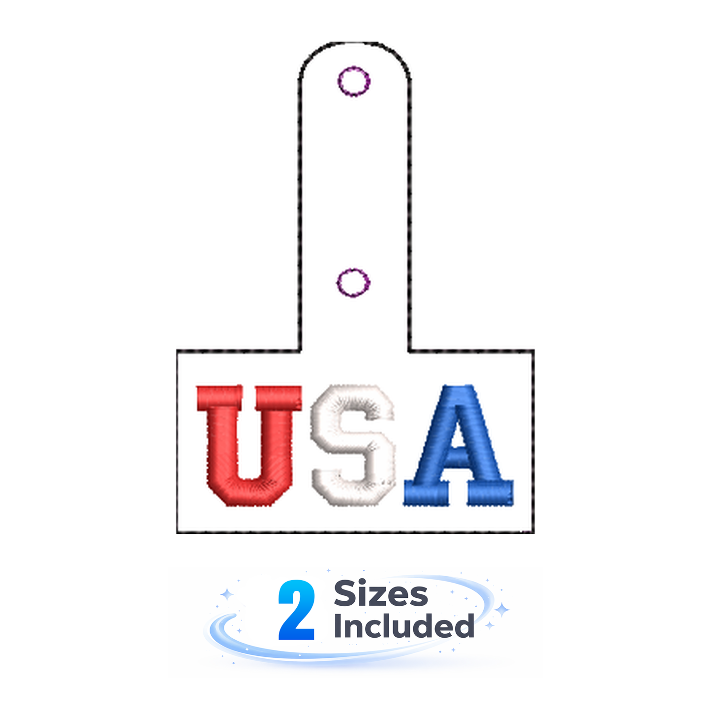 USA Keyfob - Embroidery Design