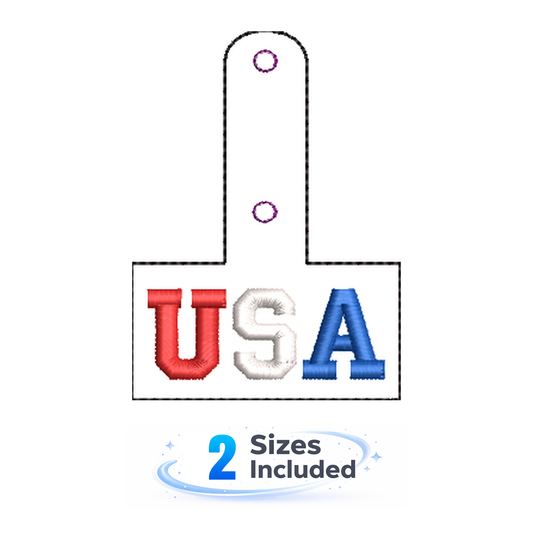 USA Keyfob - Embroidery Design