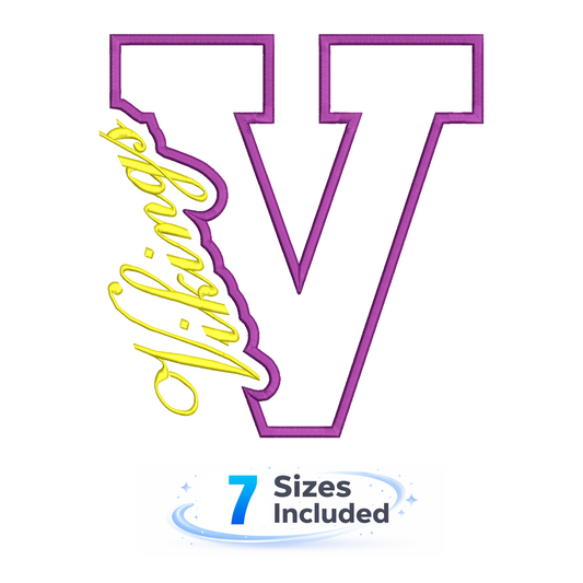 Vikings Cutout V - Embroidery Design