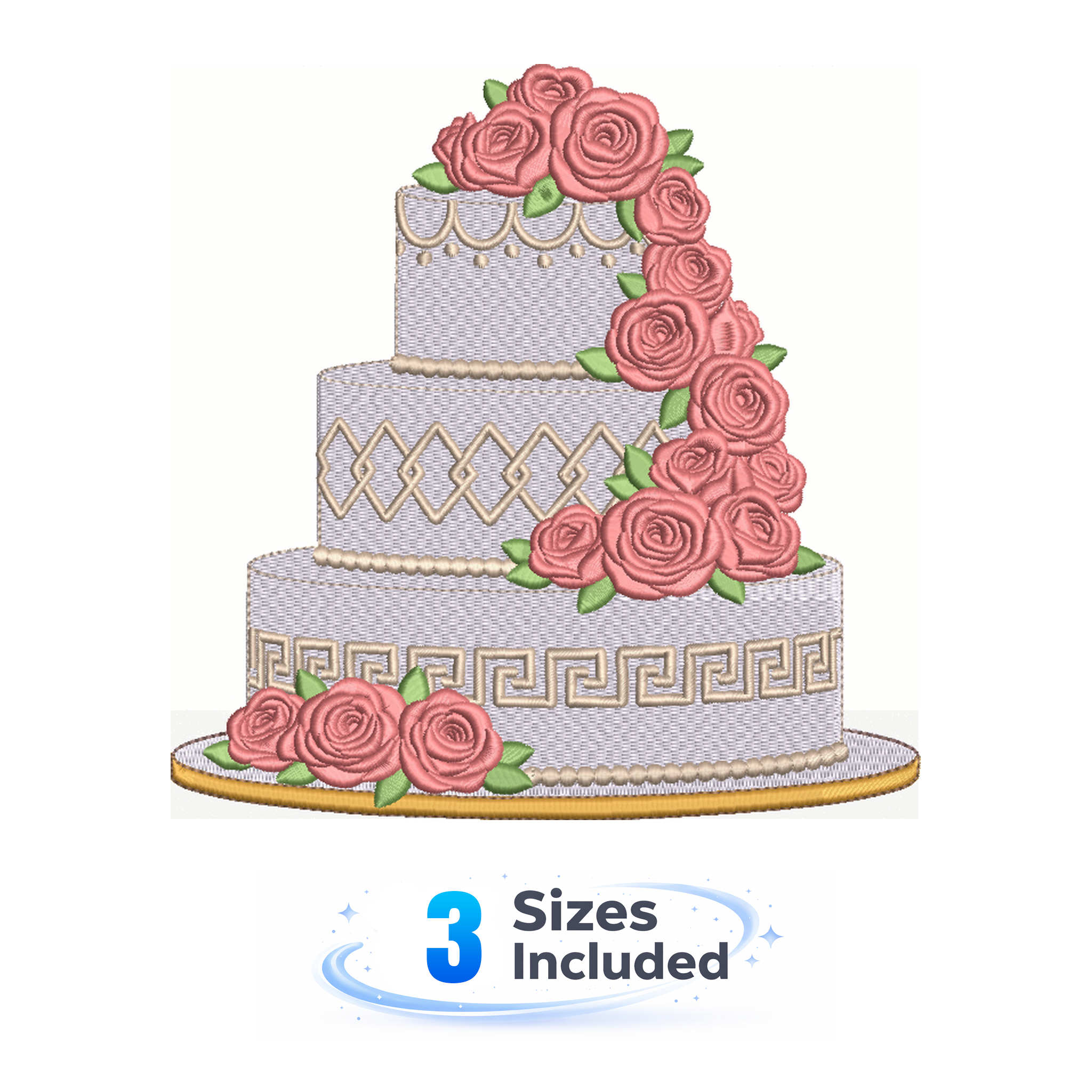 Wedding Cake - Embroidery Design – Effortless Embroidery