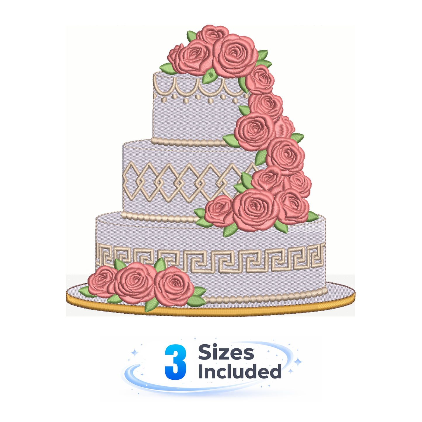 Wedding Cake - Embroidery Design